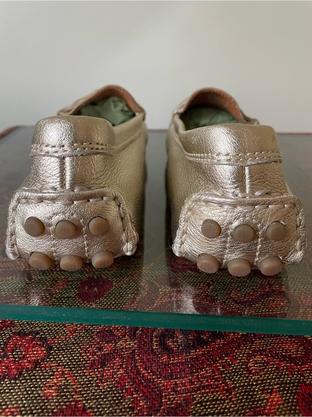 Coach Metallic Gold Women's Slip-On Loafers EUC size 7 - Picture 6 of 6
